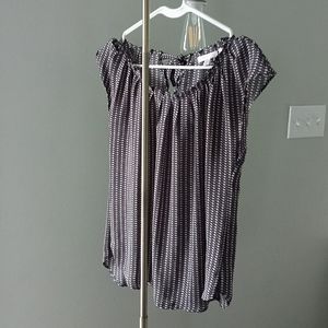 Lauren Conrad blue cap sleeve blouse